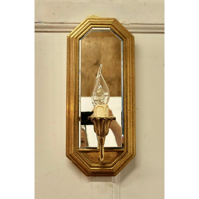 Art Deco Style Girandole Wall Mirror Lights, 1960s, Set of 2 For Sale - Image 4 of 7