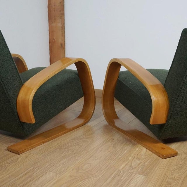 Brown Tank 400 Chairs by Alvar Aalto, 1930s, Set of 2 For Sale - Image 8 of 10