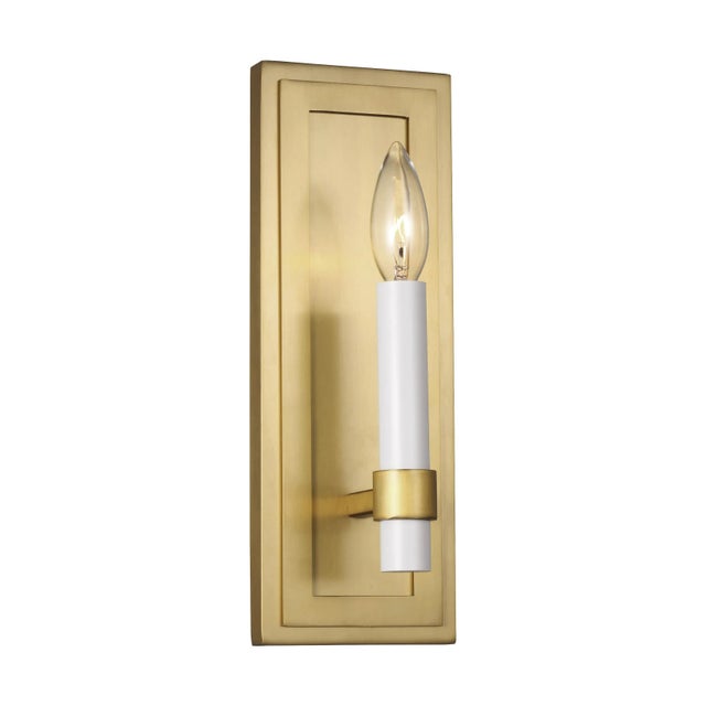 Chapman & Myers by Visual Comfort Studio Marston Medium Wall Sconce, Burnished Brass For Sale - Image 4 of 5