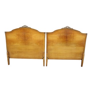 French Style Fruitwood Headboards/Pair For Sale