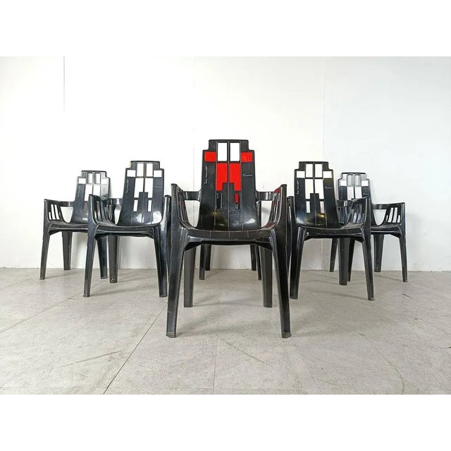 Boston Chairs by Pierre Paulin for Henry Massonnet, 1988, Set of 6 For Sale - Image 9 of 11