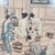 Vintage Japanese woodblock print after Torii Kiyonaga, depicting his well-known Interior of a Bathhouse composition,...