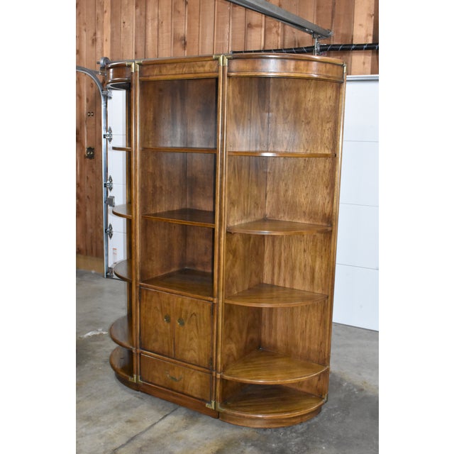 Striking Campaign style 3 piece wall unit/bookshelf made by Drexel from their Accolade collection. They could also be...