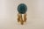Vintage Hollywood Regency Brass Swan Stand With Malachite-Style Sphere For Sale - Image 4 of 15