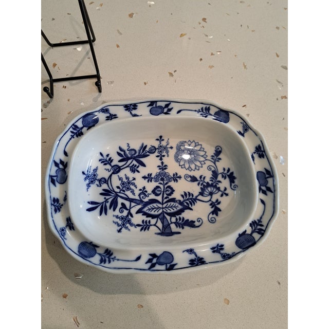 1900s Blue Onion Vegetable Bowls - Set of 2 For Sale In Miami - Image 6 of 9