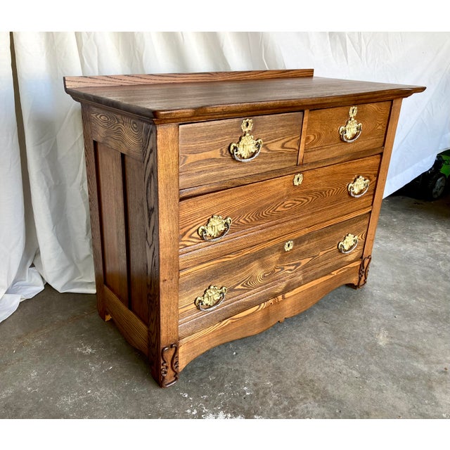 This chest of drawers has pin and cove joints, also called Knapp joints, which were only manufactured from 1869-1900...