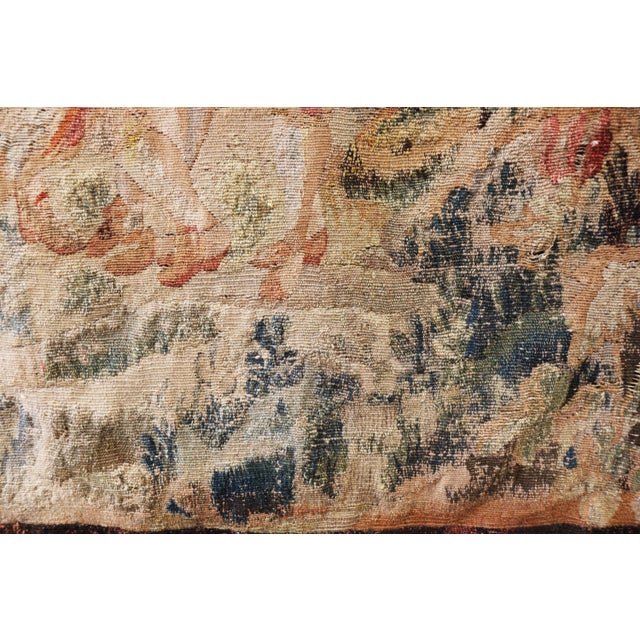 Textile Antique Flemish Verdure Figural Tapestry For Sale - Image 7 of 8