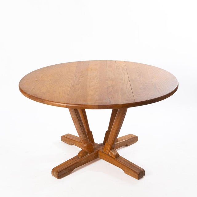 Vintage Brandt Ranch Oak Game Table and 4 Chairs For Sale - Image 10 of 12