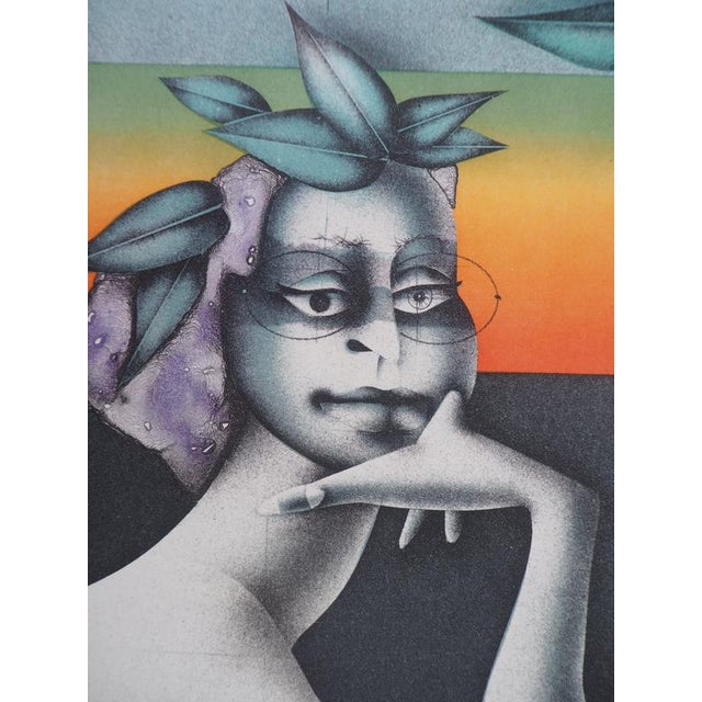 Modern Paul Wunderlich, The Thinker of Spring, Lithograph For Sale - Image 3 of 6