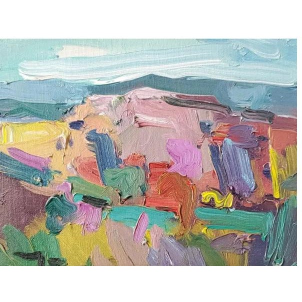 Magical mystery tour: Inviting and fantastical mountain scene with great color, texture, and movement. 8 x 10 oil on...