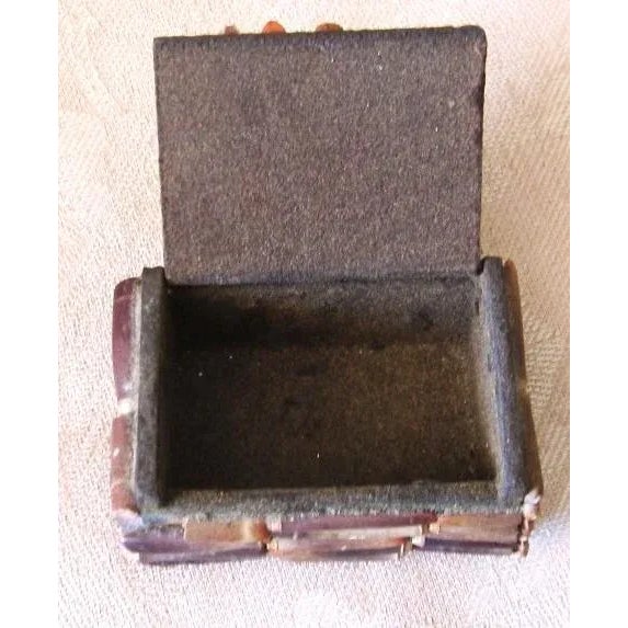 Victorian Mid 19th Century Antique Victorian Sailors Shell Box Art Jewelry Box For Sale - Image 3 of 6