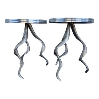 Pair of Arthur Court Gueridon Side Tables, Circa 1970s For Sale