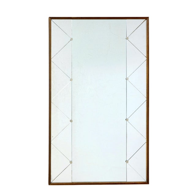 Large Mid-Century Modern Scandinavian Harlequin Mirror, 1960 For Sale - Image 6 of 6