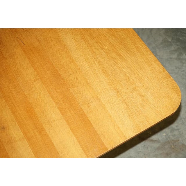 Large Hardwood Refectory Workshop Dining Table For Sale - Image 15 of 18