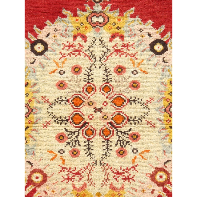 Turkish Vintage Red Turkish Oushak Area Rug 2ft 11in X 5ft 10in For Sale - Image 3 of 3