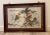Antique Chinoiserie Silk Embroidered Nature Scene in Cherry Wood Frame With Decorative Oriental Hooks For Sale - Image 11 of 12