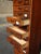 Brown Antique 79" English Notary 18 Drawers File Cabinet For Sale - Image 8 of 12