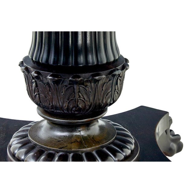 Wood 19th Century Blackened Oval Center Table, 1890s For Sale - Image 7 of 10