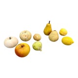 Vintage Italian Alabaster Stone Fruit Collection of 9 For Sale