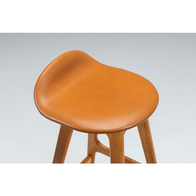 Brown OD61 Bar Stools by Erik Buch for Oddense Møbler, Denmark, 1965, Set of 4 For Sale - Image 8 of 18