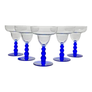 Libbey “Metropolis (Cobalt Blue) Set of 5 Margarita Glasses