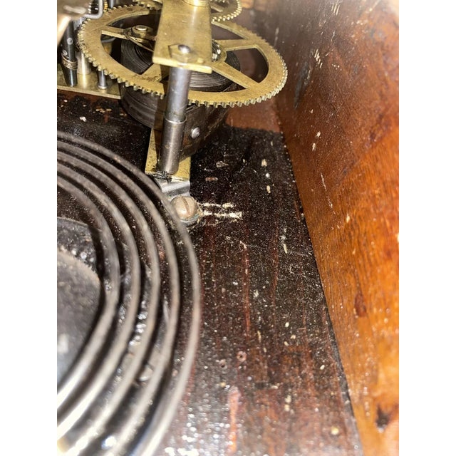 Antique American Parlor Clock With Alarm by Ingraham For Sale - Image 4 of 8