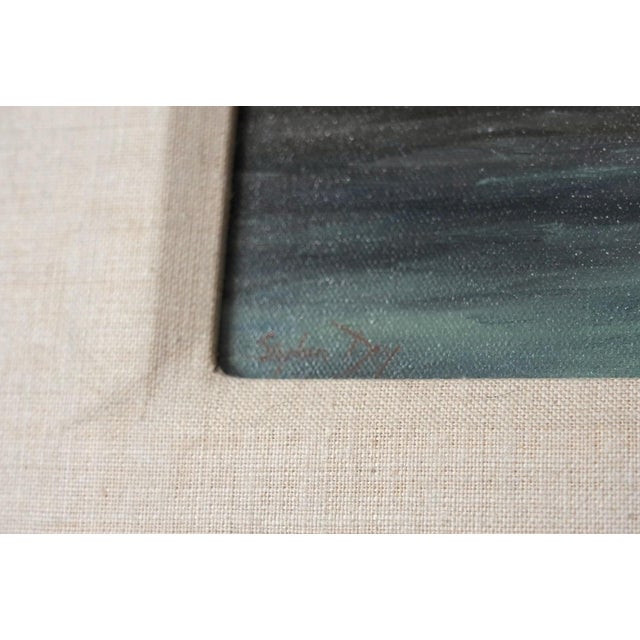 Stephen Day "River View - Winter" 2000 Original Oil Painting, Signed, Framed For Sale - Image 4 of 8