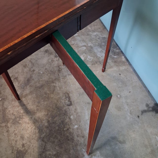 English Regency Folding Game Table in Mahogany with Leather Top, 1820 For Sale - Image 14 of 18