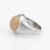 Mid 20th Century Vintage Men''s Natural Opal Diamond Ring 14 Karat White Gold size 9 For Sale - Image 4 of 7