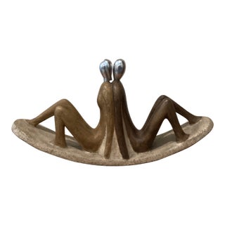 Mid 20th Century Ceramic Abstract Sculpture For Sale