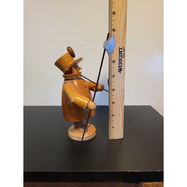 Wood Vintage Erzgebirge Guard Watchman German Incense Smoker For Sale - Image 7 of 10