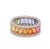 Natural 8.19 cts rainbow sapphire & 0.59 cts diamond band ring in 18k gold For Sale - Image 9 of 18