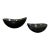 Per Lutken Holmegaard Verona Smoked Gray Amophic Glass Bowls 12” & 7 3/8” Wide Mid Century Modern For Sale
