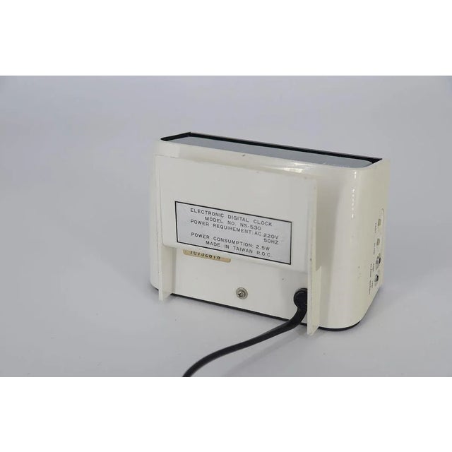 Plastic Vintage Space Age Digital Alarm Clock, 1970s For Sale - Image 7 of 9