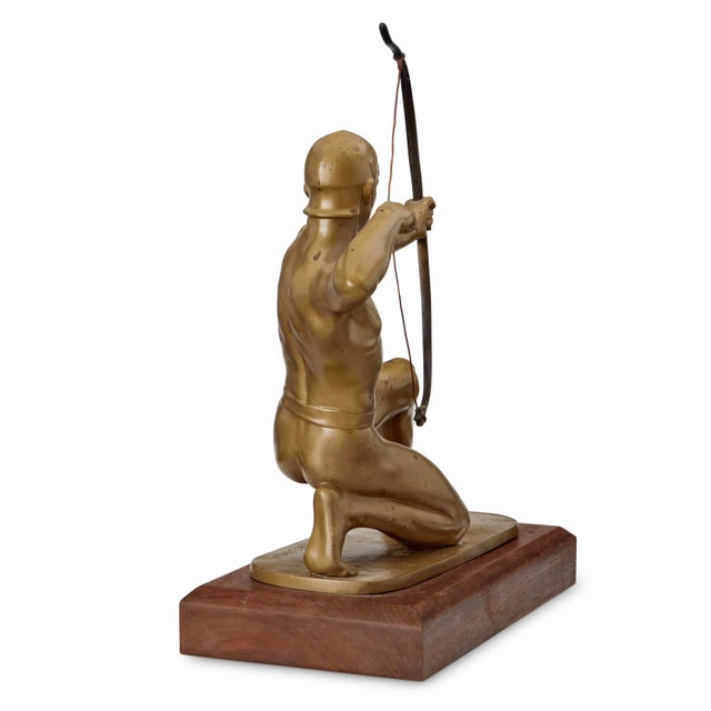 Rudolph Kaesbach -Spartan Archer-1930s Art Deco Bronze Sculpture For Sale - Image 4 of 5