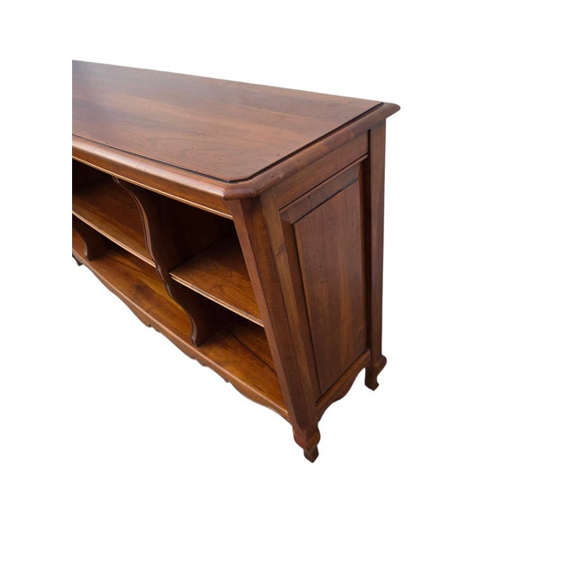 1990s Ethan Allen Maison Bookcase Shelf Console French Country Sideboard Cabinet For Sale - Image 10 of 18
