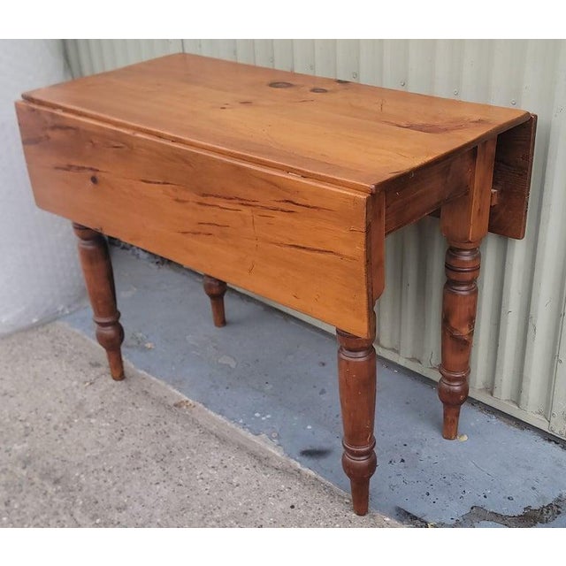 Early 20th Century 19thc Single Drawer Drop Leaf Table For Sale - Image 5 of 7