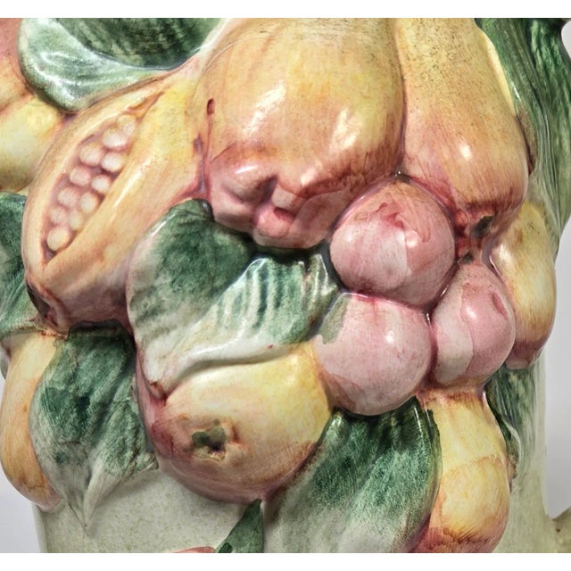 Early 20th Century Italian Majolica Fruit Pitcher For Sale - Image 11 of 17