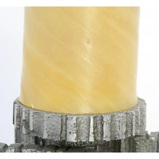 Metal Brutalist Aluminium Candleholder by Willy Ceysens, 1960s For Sale - Image 7 of 12