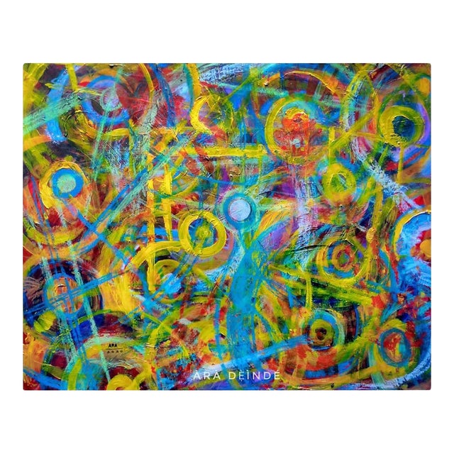 Coherent Confusion Iii, Ara Deinde (2020), Acrylic, Oil Pastel and Colored Pencils on Paper, Abstract For Sale