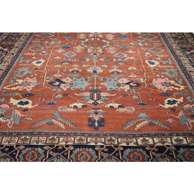 Antique Serapi Rug 11'7'' X 19'4'' For Sale In New York - Image 6 of 10