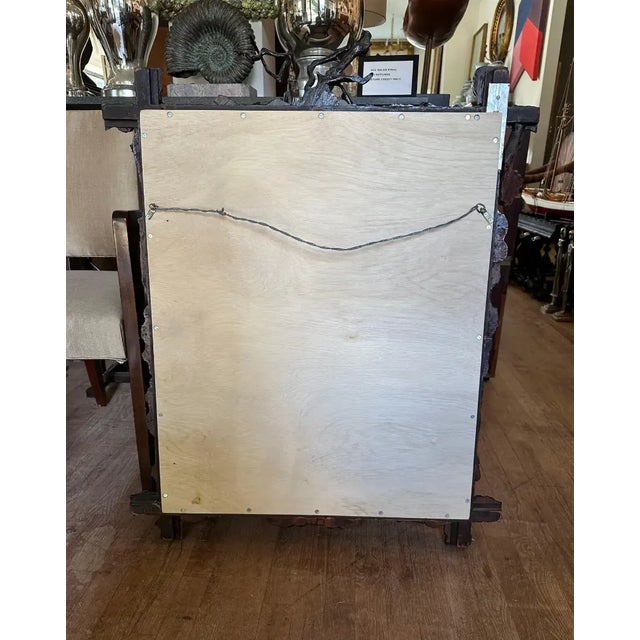 Early 20th Century Chinese Root Wood Framed Mirror For Sale - Image 10 of 10