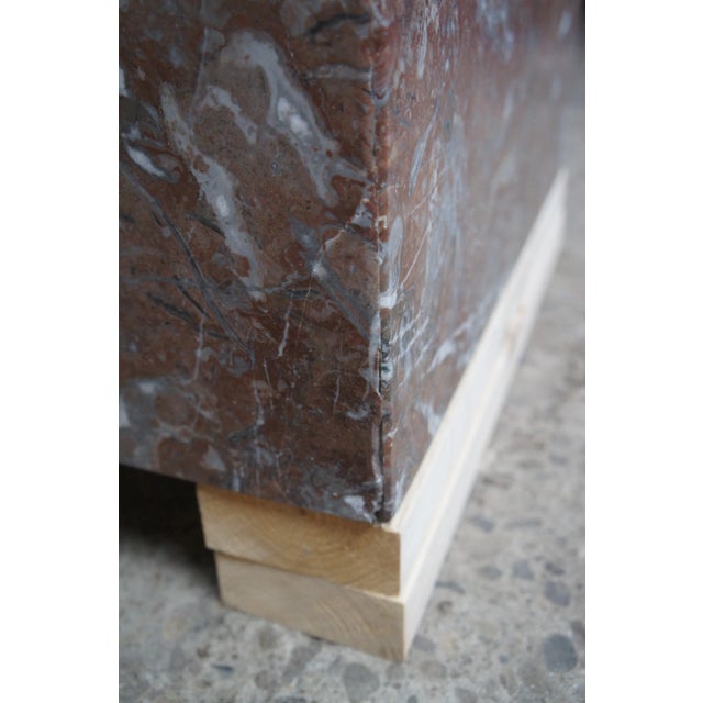 Stone Italian Minimalist Marble Plinth Sculpture Statue Display Pedestal Stand MCM 26" For Sale - Image 7 of 12