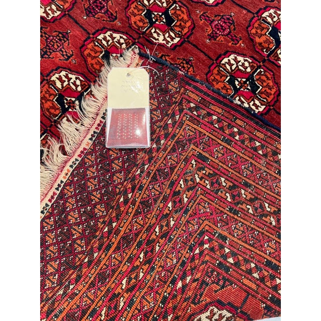 1900s Antique Bochara Rug, handmade and hand-knotted tribal carpet