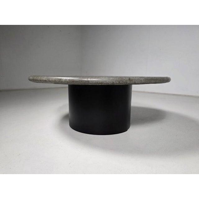 Black Slate Stone Mosaic Coffee Table from Paul Kingma, 1994 For Sale - Image 8 of 8