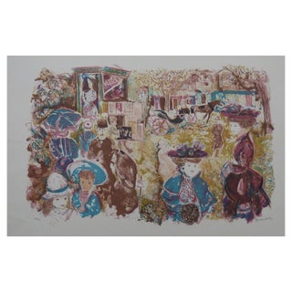 Emilio Grau-Sala, La Place Du Village, 1960, Original Lithograph For Sale