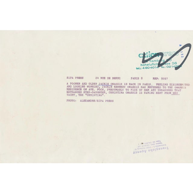 Jackie Onassis, Black and White Photography, 1970s For Sale - Image 3 of 4