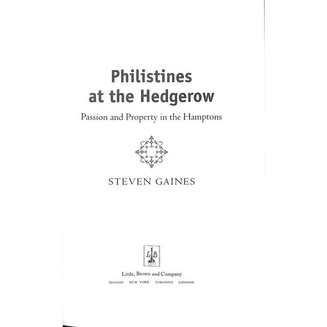 GAINES, Steven Signed on half-title page [326] pp. Little, Brown and Company 1998 First Edition 9 1/2" x 6 3/8" As one of...