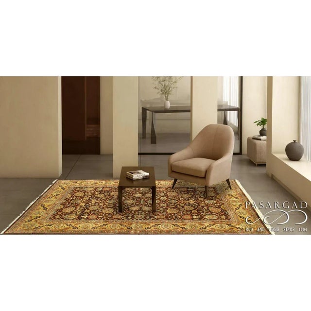 2020s Light Brown Persian Tabriz Design Rug For Sale - Image 4 of 5