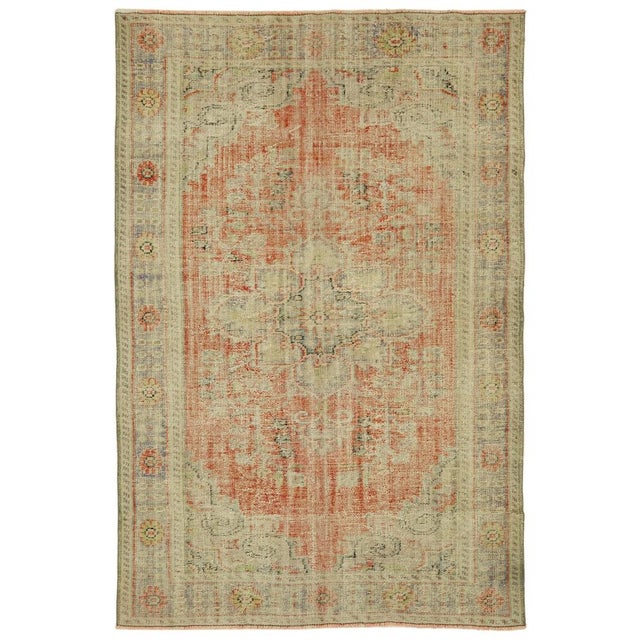 Textile Vintage Turkish Area Rug For Sale - Image 7 of 7
